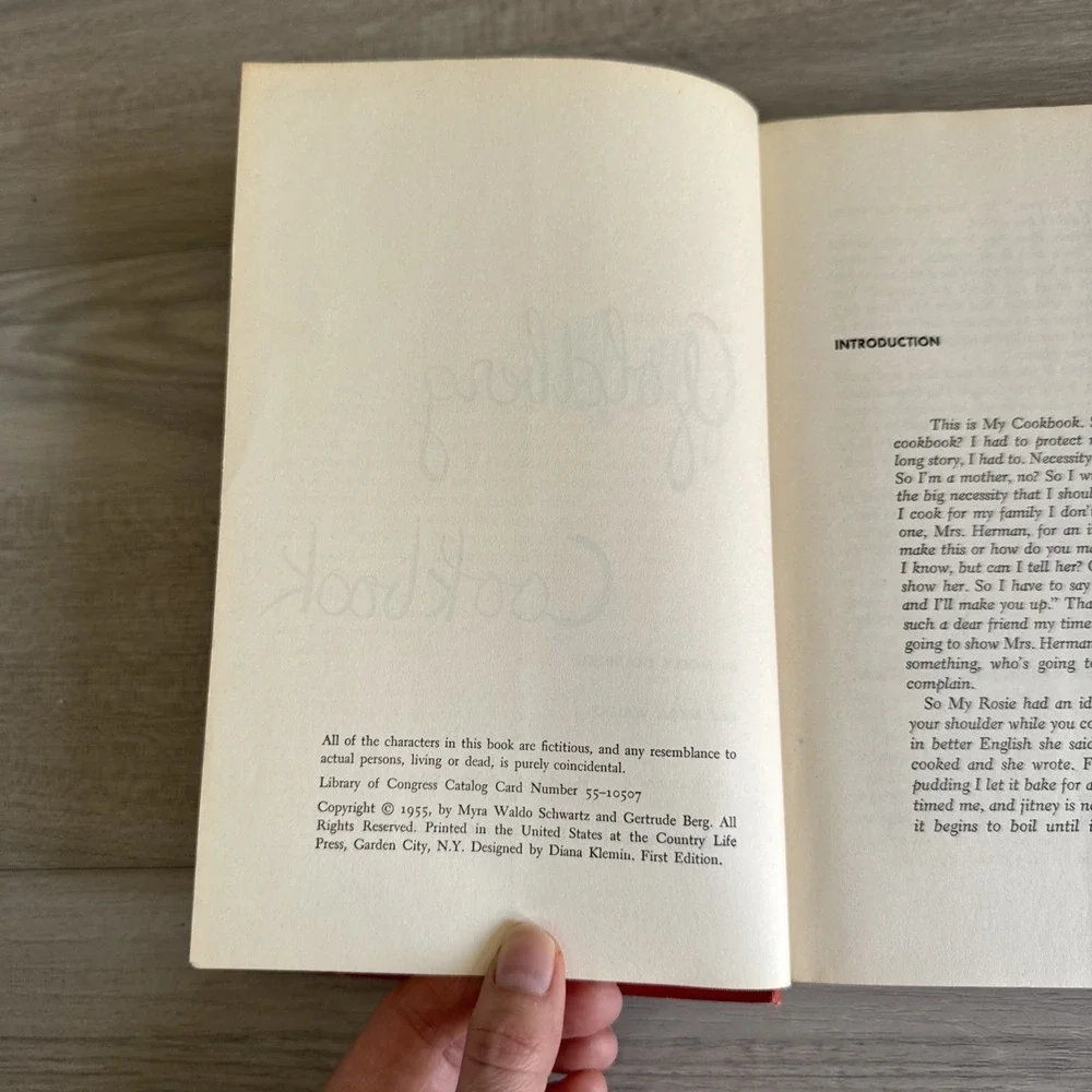 Vtg 1955 Hardcover The Molly Goldberg Jewish Cookbook‎ Gertrude Berg Myra Waldo